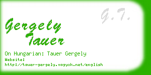 gergely tauer business card